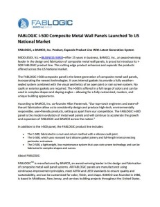 Fablogic I-500 Composite Metal Wall Panels in US press release