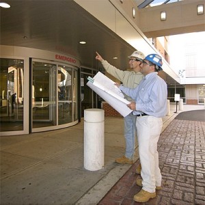 project managers looking at building