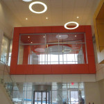 Trespa panels educational facility lobby