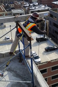 Construction personnel on job site