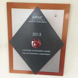 2013 Alpolic Customer Achievement Award for Outstanding Commitment